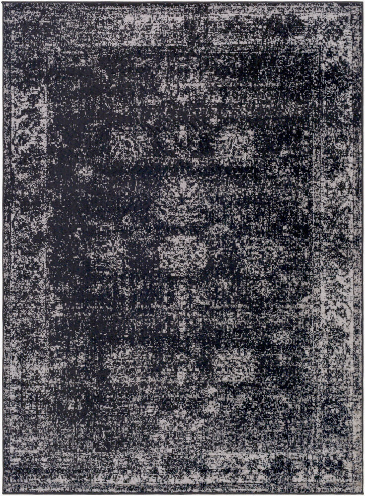 Monte Carlo Machine Woven Rug — Black/Cream