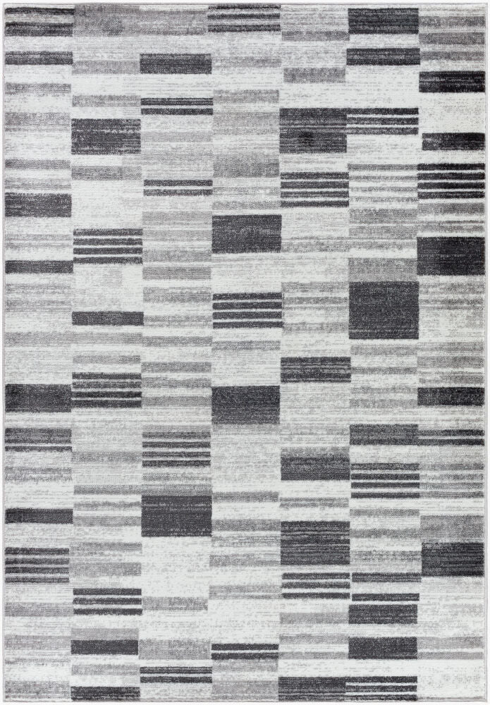 Monte Carlo Machine Woven Rug — Black/Cream