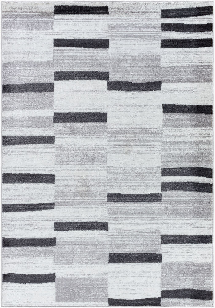 Monte Carlo Machine Woven Rug — Black/Cream