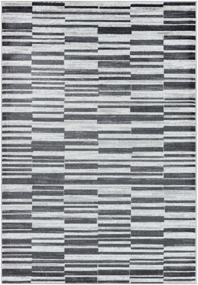 Monte Carlo Machine Woven Rug — Black/Cream