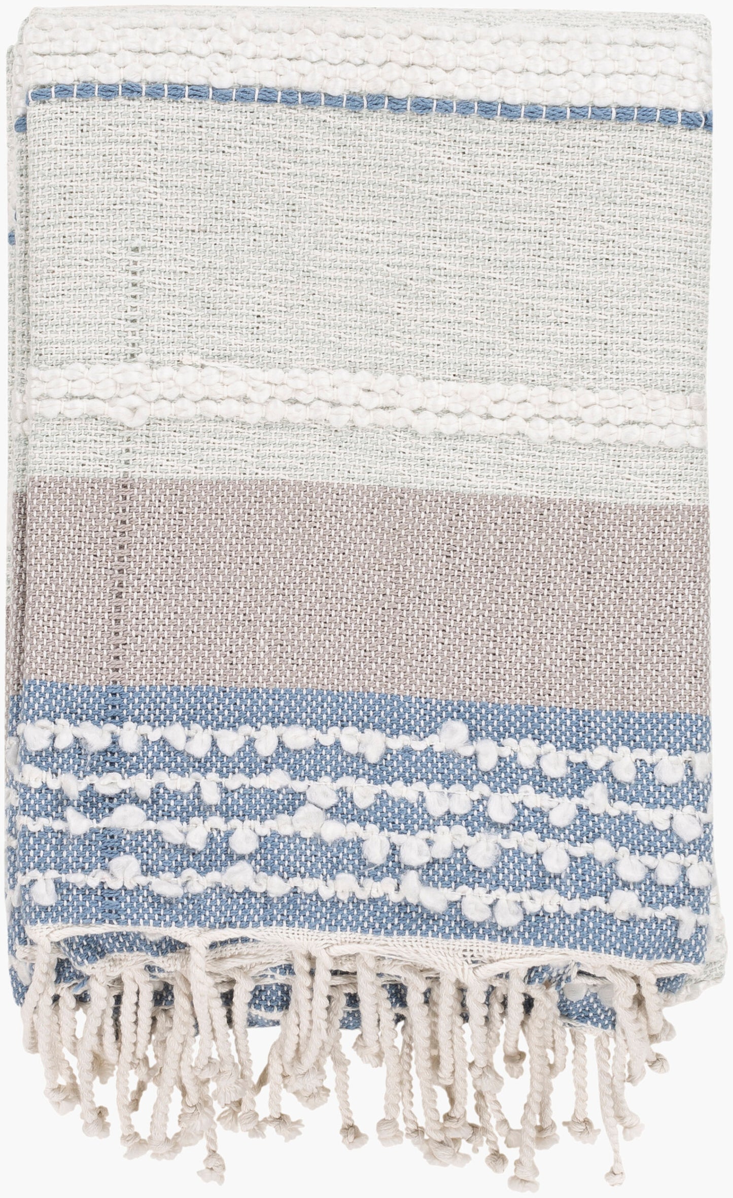 Manteo Throw — Light Blue/Medium Gray