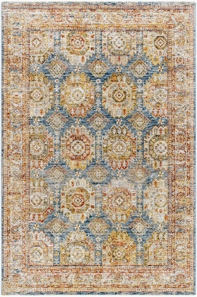 Mona Lisa Machine Woven Rug — Burgandy/Dark Blue