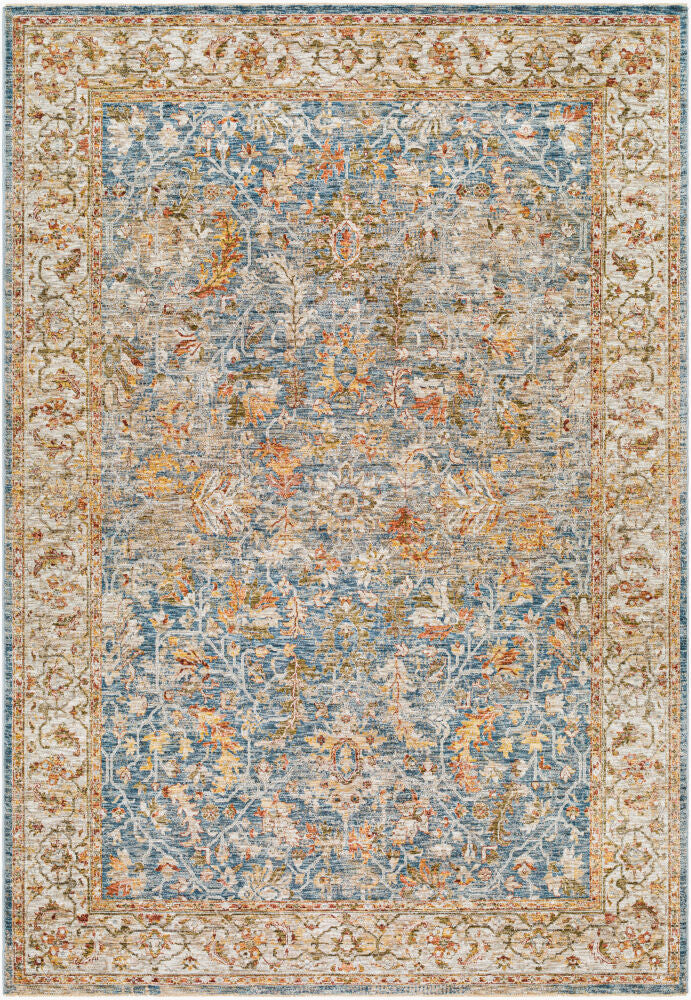 Mona Lisa Machine Woven Rug — Burgandy/Dark Blue