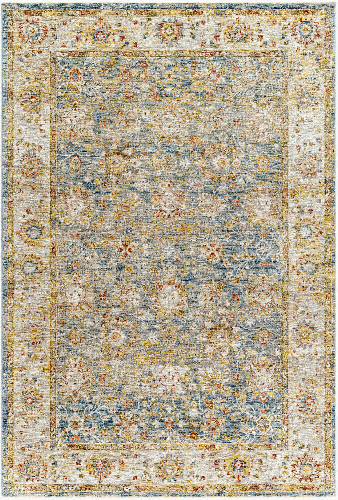 Mona Lisa Machine Woven Rug — Burgandy/Dark Blue