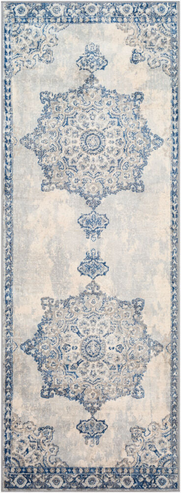 Monaco Machine Woven Rug — Denim/Gray