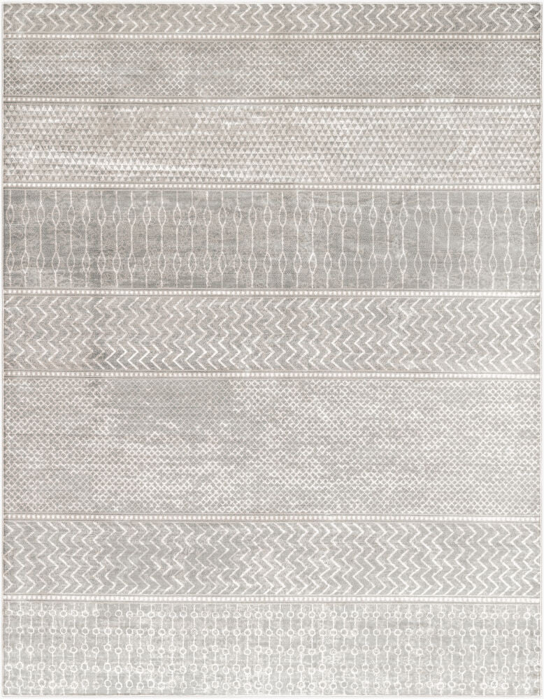 Monaco Machine Woven Rug — Gray/Ivory