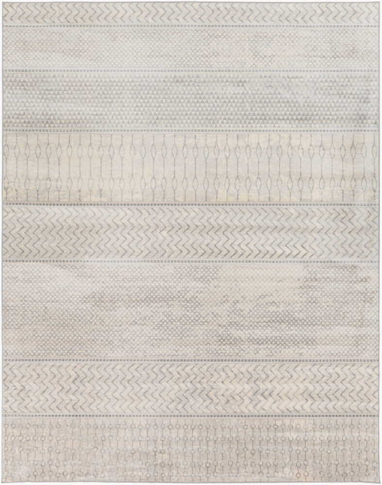 Monaco Machine Woven Rug — Gray/Ivory