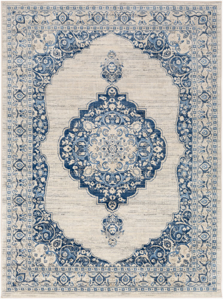 Monaco Machine Woven Rug — Denim/Gray