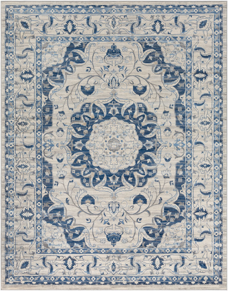 Monaco Machine Woven Rug — Denim/Gray