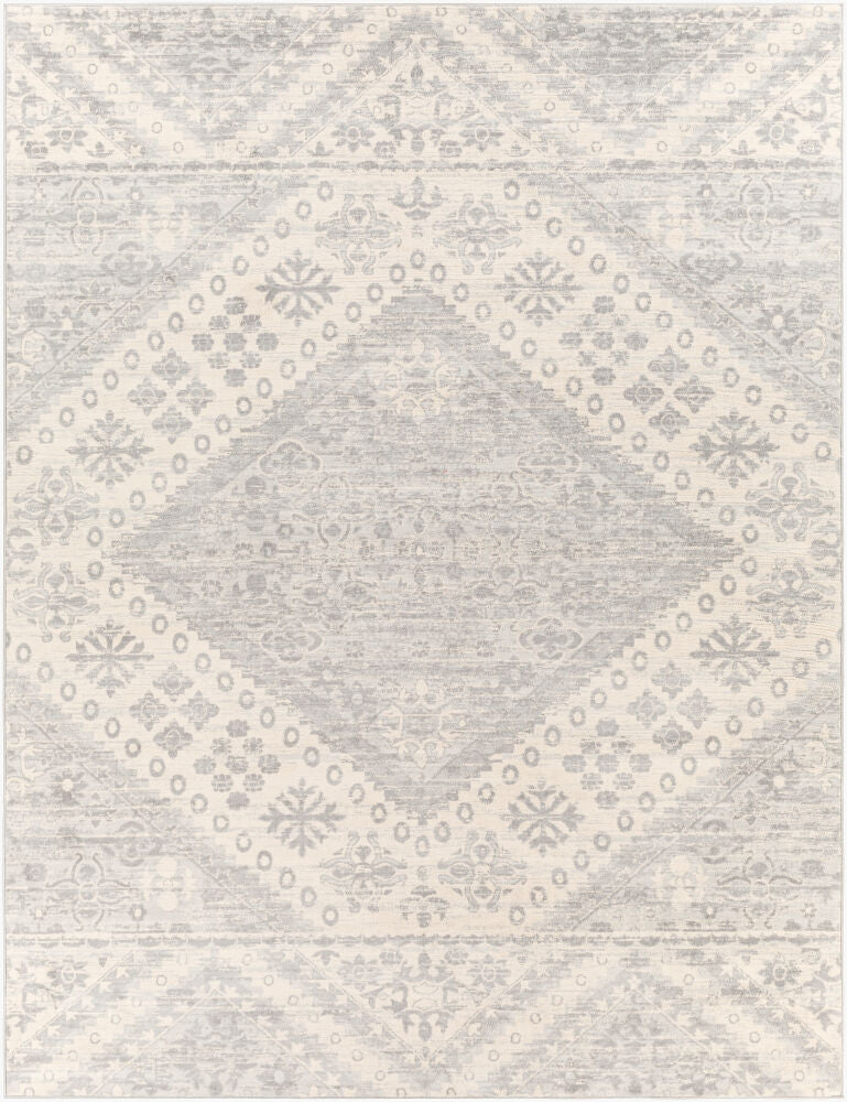 Monaco Machine Woven Rug — Gray/Ivory