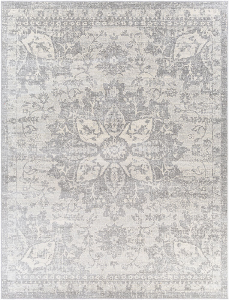 Monaco Machine Woven Rug — Gray/Ivory