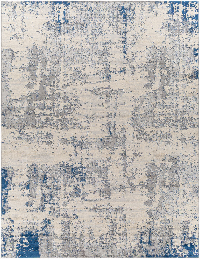 Monaco Machine Woven Rug — Blue/Charcoal