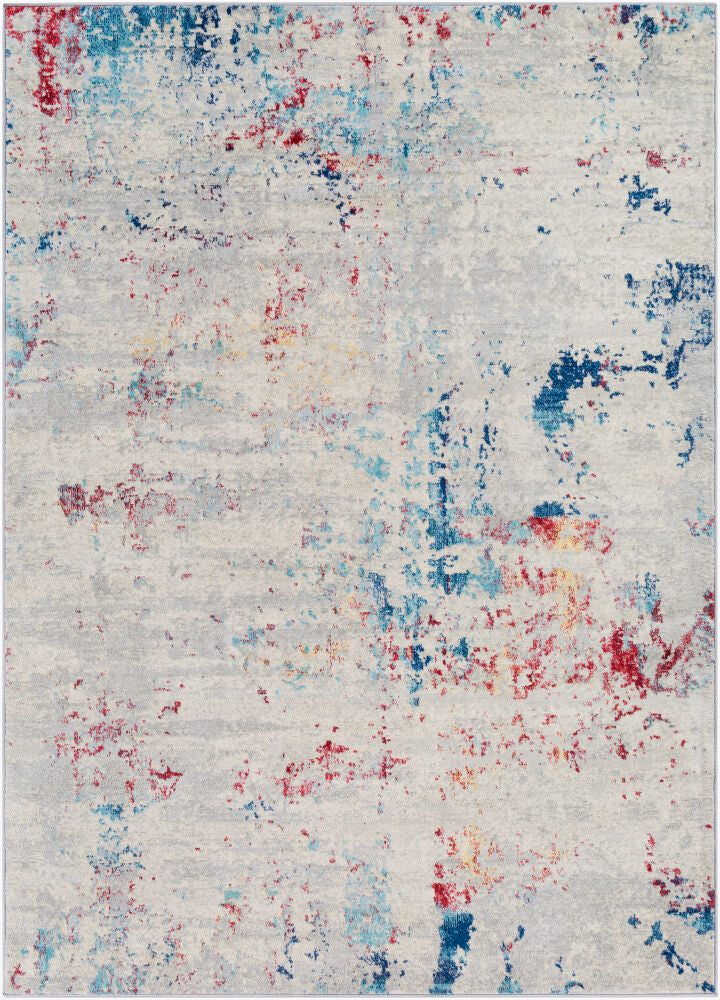 Monaco Machine Woven Rug — Beige/Dark Blue