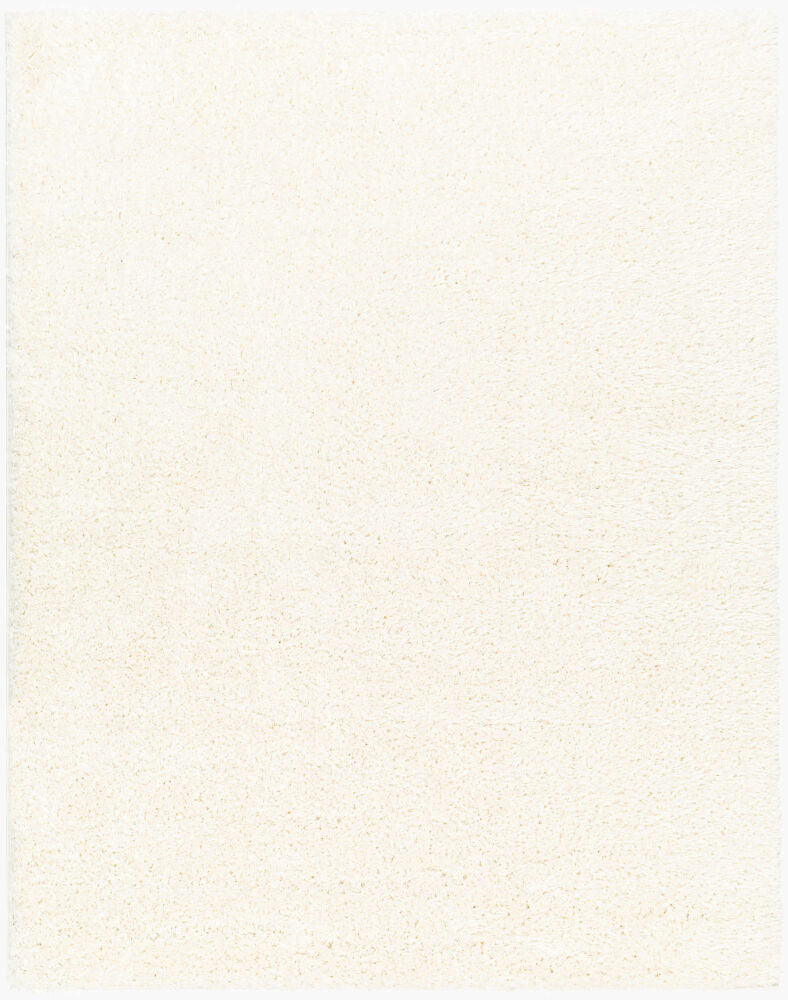 Moda Shag Machine Woven Rug — White