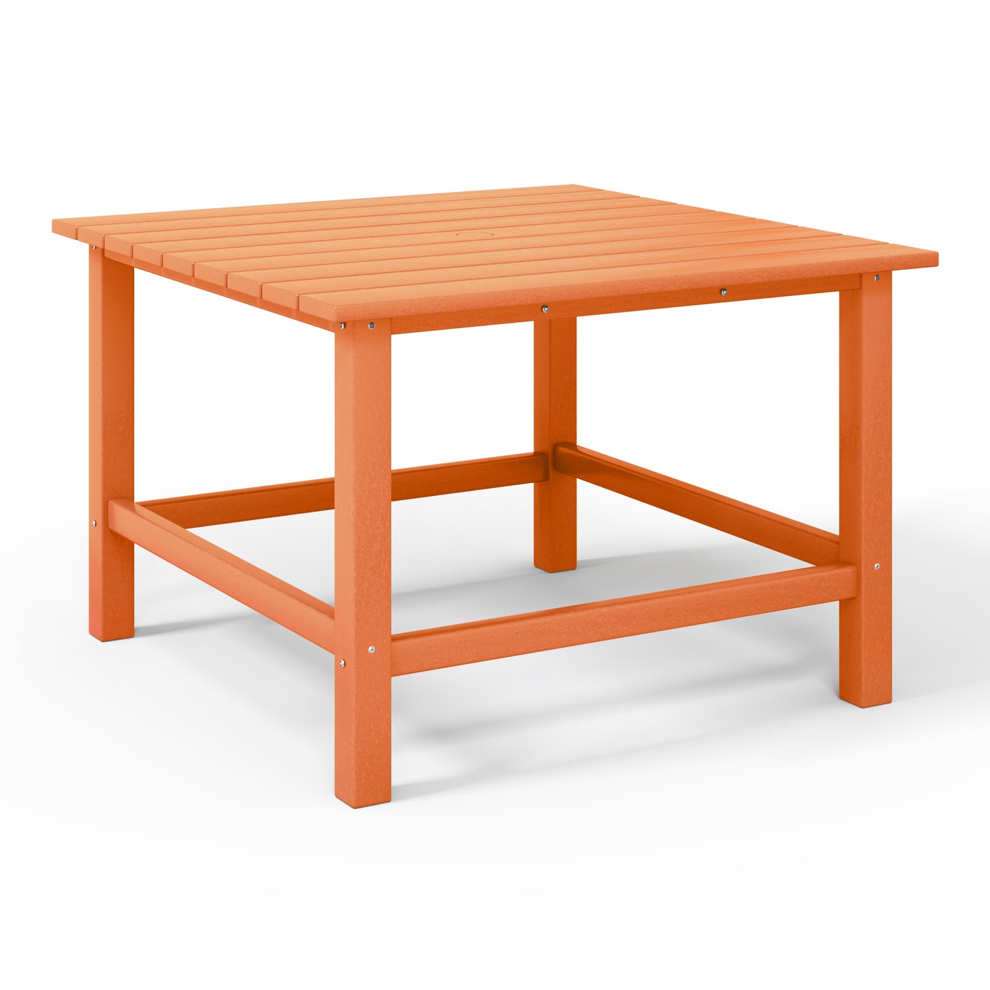 Tiny Terraces Kids' All-Weather Outdoor Square Dining Table (31" Top) Orange Seahawk Designs Kids Patio Dining Tables