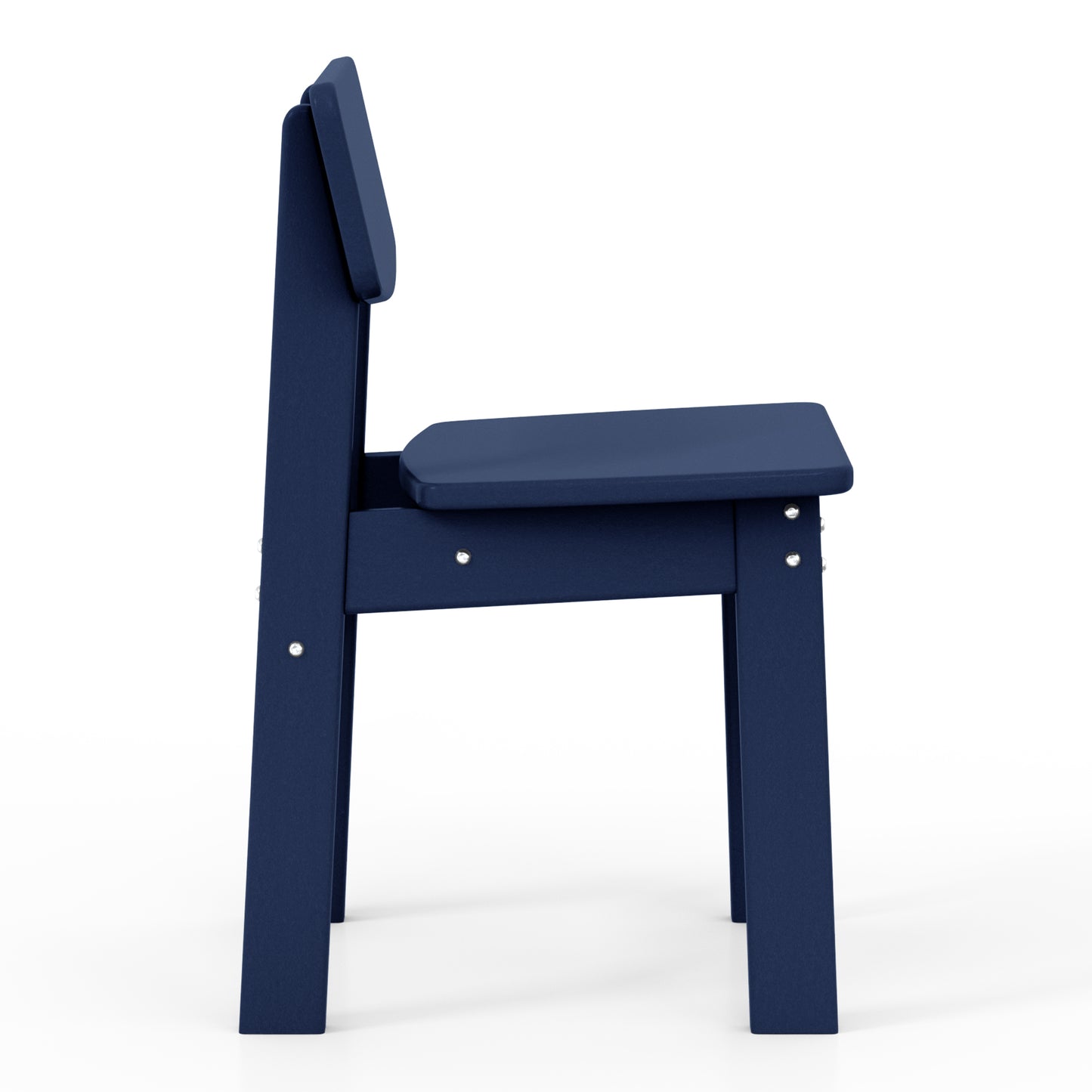 Tiny Terraces Essentials Kids' All-Weather Outdoor Dining Chair (Set of 2) Navy Blue Seahawk Designs Kids Patio Dining Chairs