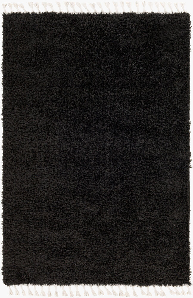 Merino Machine Woven Rug — Black/Cream