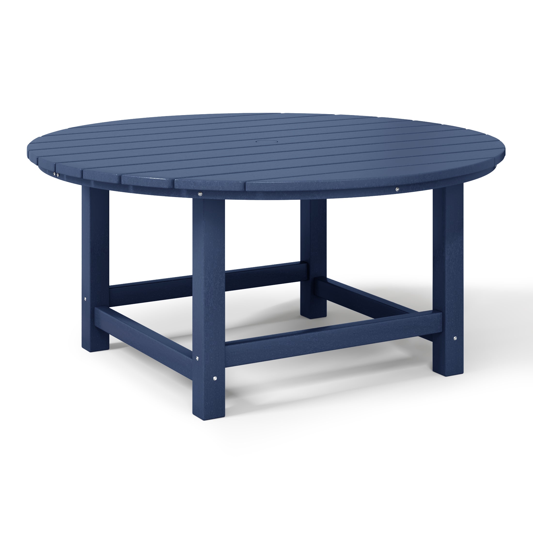 Chatham All-Weather Outdoor Round Coffee Table (38" Top) Navy Blue Seahawk Designs Patio Coffee Tables