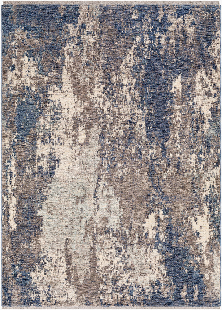 Misterio Machine Woven Rug — Cream/Dark Blue