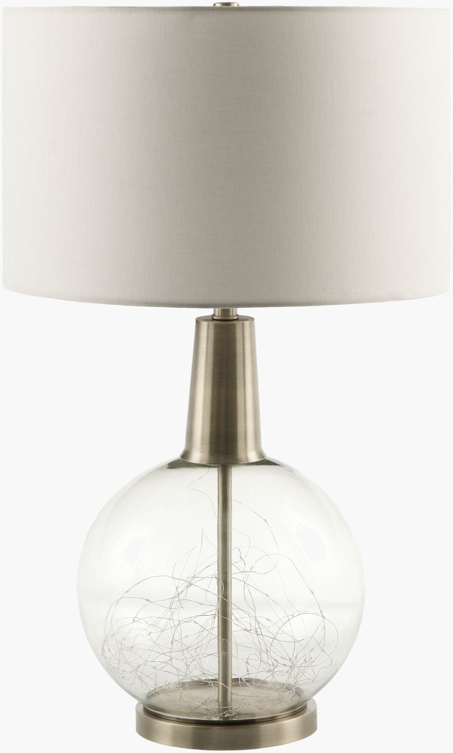 Mittag Accent Table Lamp — Clear/Metallic - Nickel