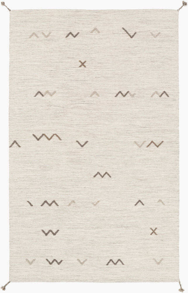 Montezuma Handmade Rug — Light Brown/Light Gray