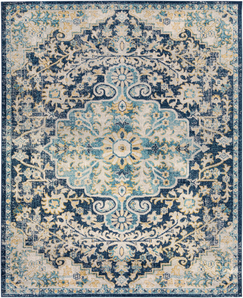 Murat Machine Woven Rug — Aqua/Ink Blue