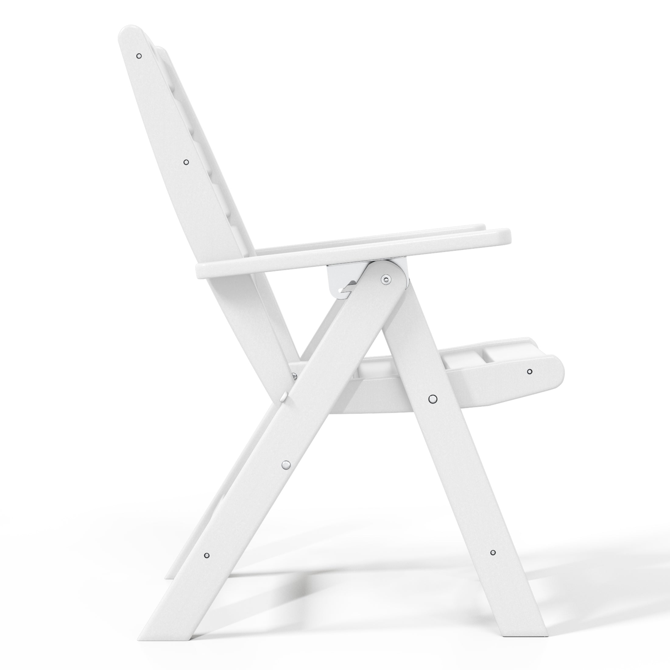 Aarhus All-Weather Outdoor Patio Folding Tall Back Dining Chair (38" High) White Seahawk Designs Patio Dining Chairs