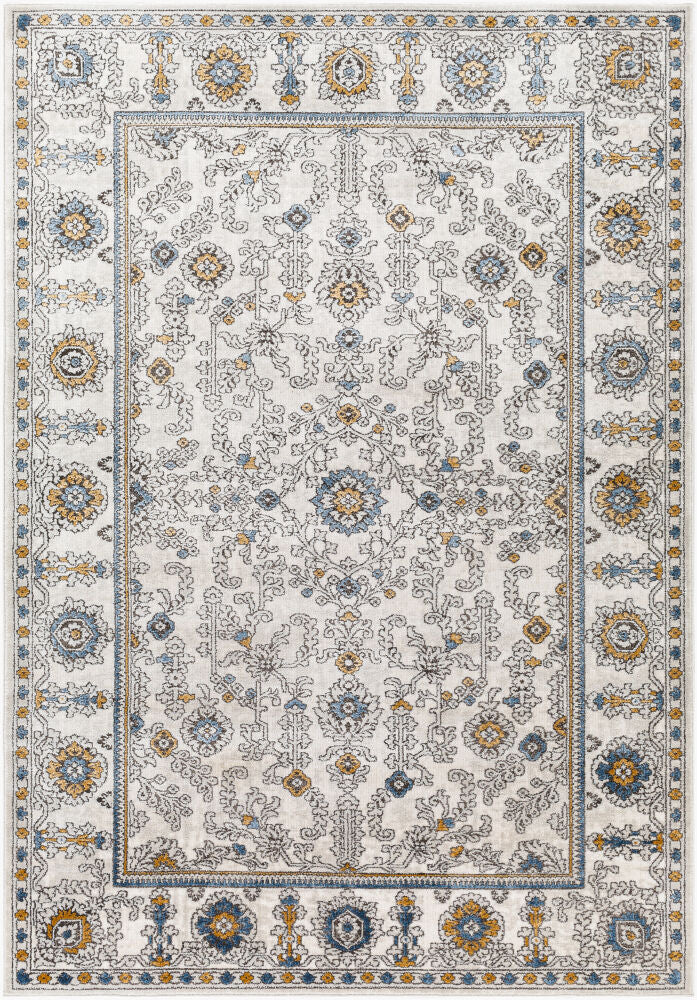 Marvel Machine Woven Rug — Amber/Blue