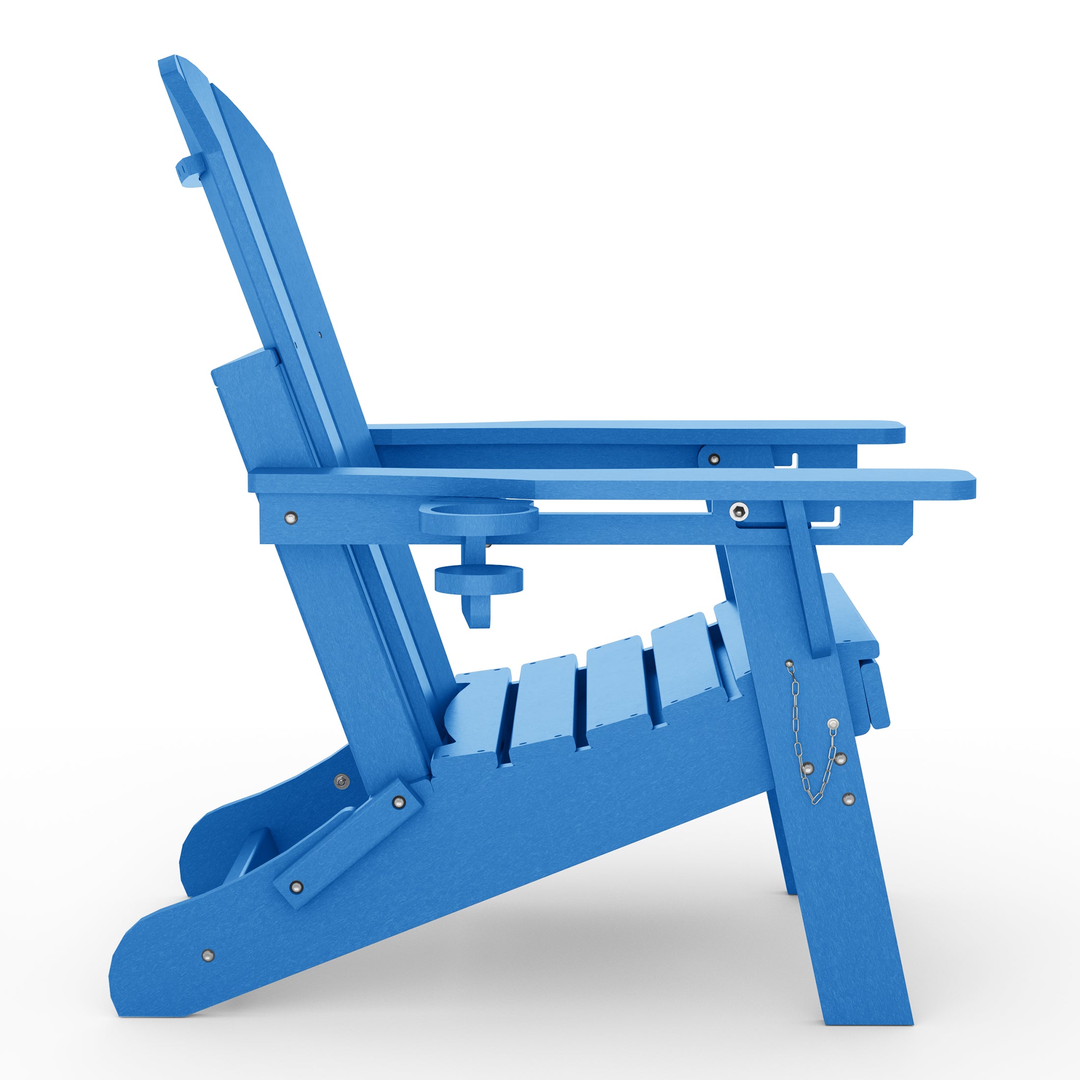 Chatham Folding Adjustable Adirondack Chair with Cup Holder and Hideaway Ottoman Pacific Blue Seahawk Designs Adirondack Chairs