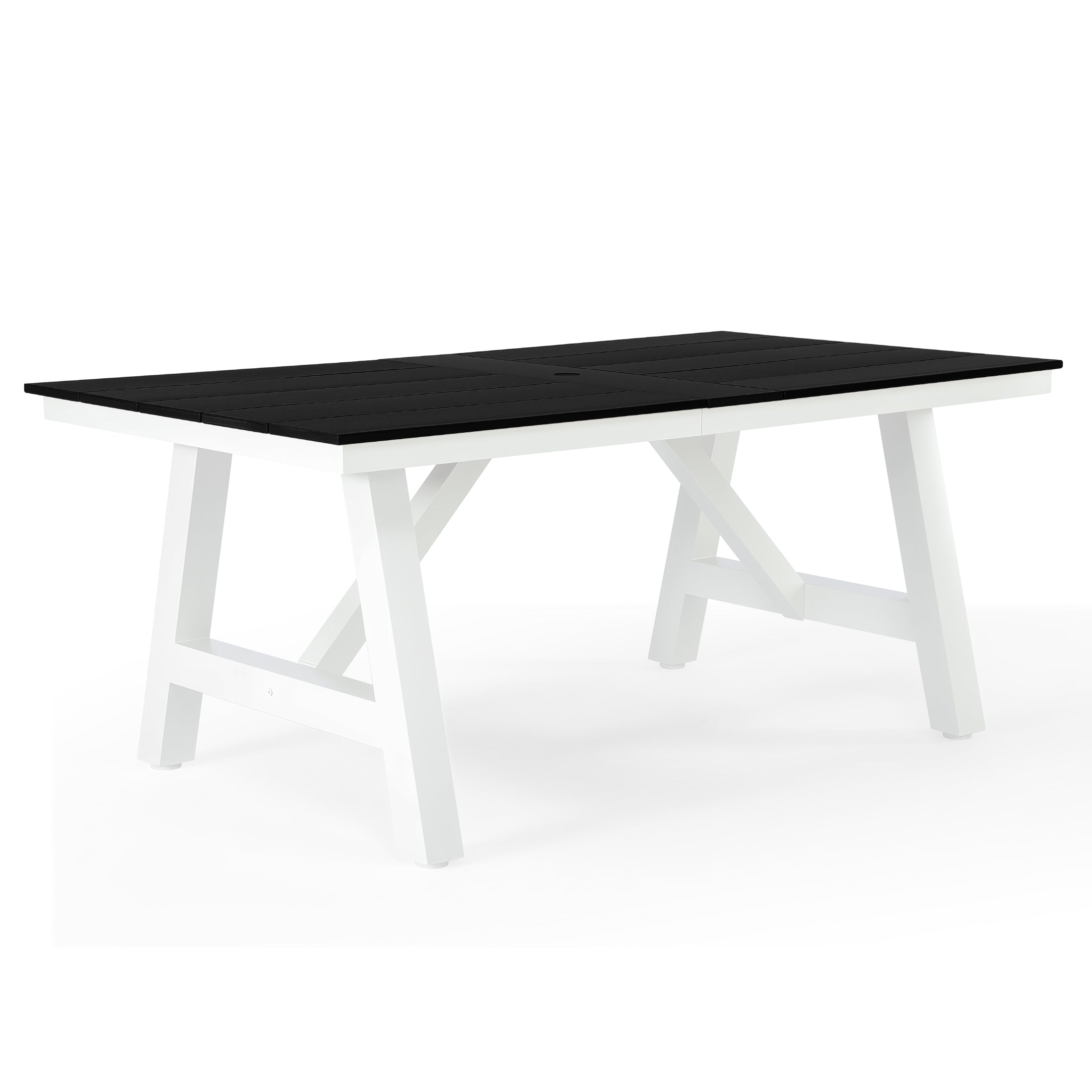 Vista 72" x 39" Rectangular Dining Table Black Seahawk Designs Patio Dining Tables