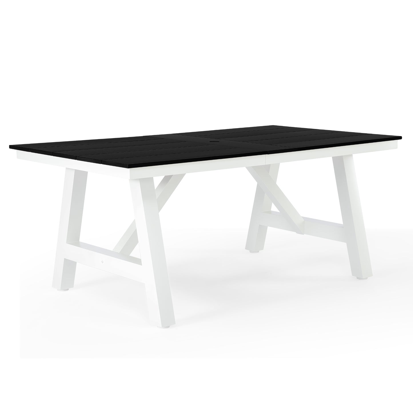 Vista 72" x 39" Rectangular Dining Table Black Seahawk Designs Patio Dining Tables