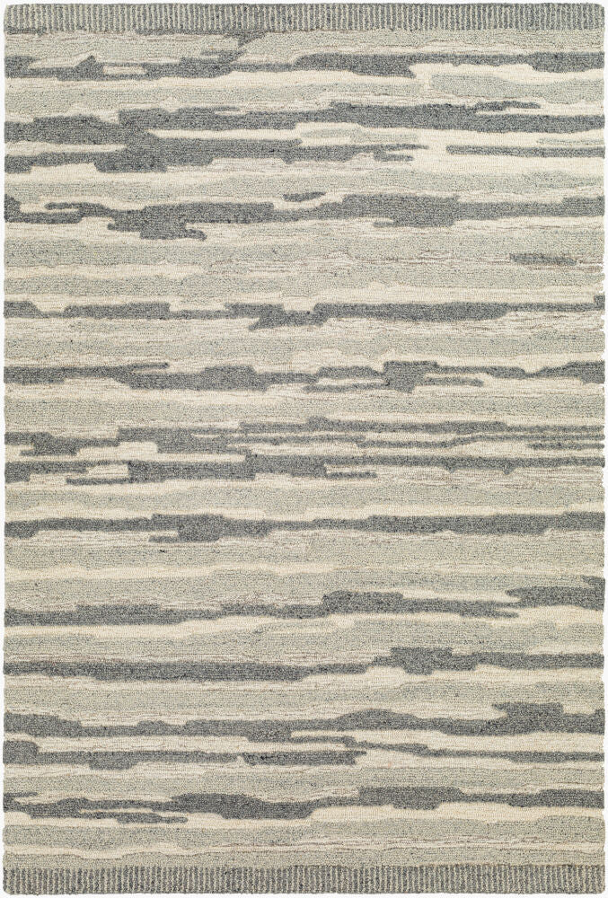 Madelyn Handmade Rug — Charcoal/Light Beige