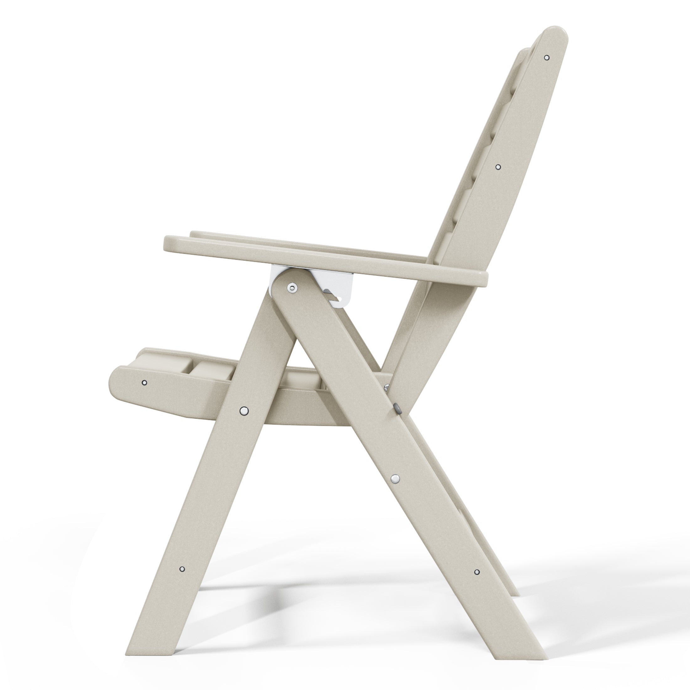 Aarhus All-Weather Outdoor Patio Folding Tall Back Dining Chair (38" High) Seahawk Designs Patio Dining Chairs