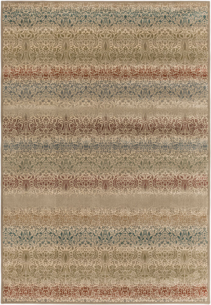 Napa Machine Woven Rug — Brown/Burgandy
