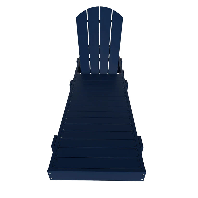 Chatham All-Weather Outdoor Adirondack Reclining Sun Lounger With Wheels Navy Blue Seahawk Designs Patio Chaise Lounges