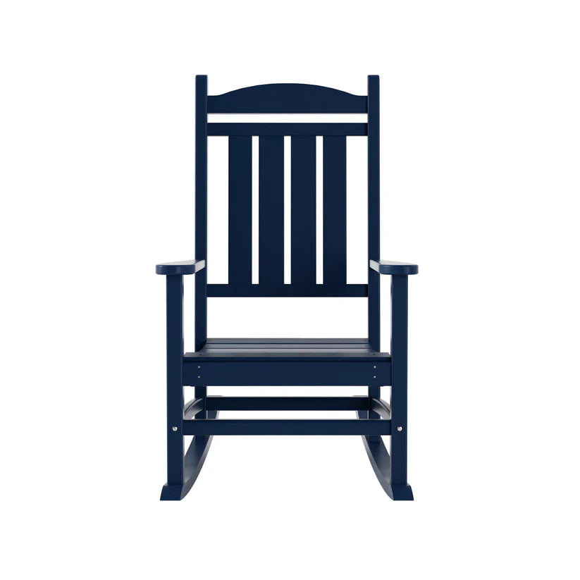 Tuscany All-Weather Outdoor Classic Porch Rocking Chair Navy Blue Seahawk Designs Patio Rocking Chairs