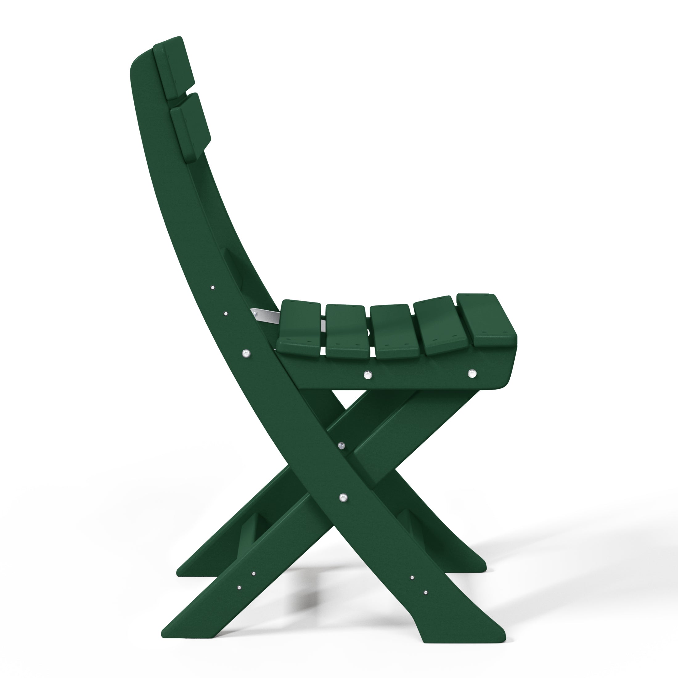 Aarhus All-Weather Outdoor Patio Folding Dining Chair Dark Green Seahawk Designs Patio Dining Chairs