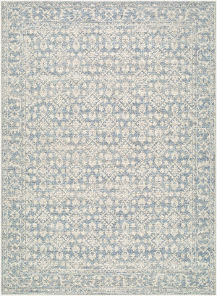 Aram Machine Woven Rug — Beige/Denim