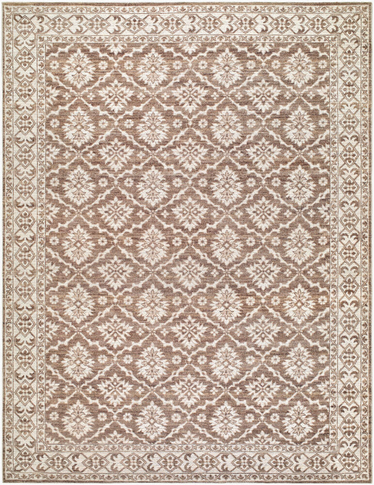 Aram Machine Woven Rug — Dark Brown/Medium Brown