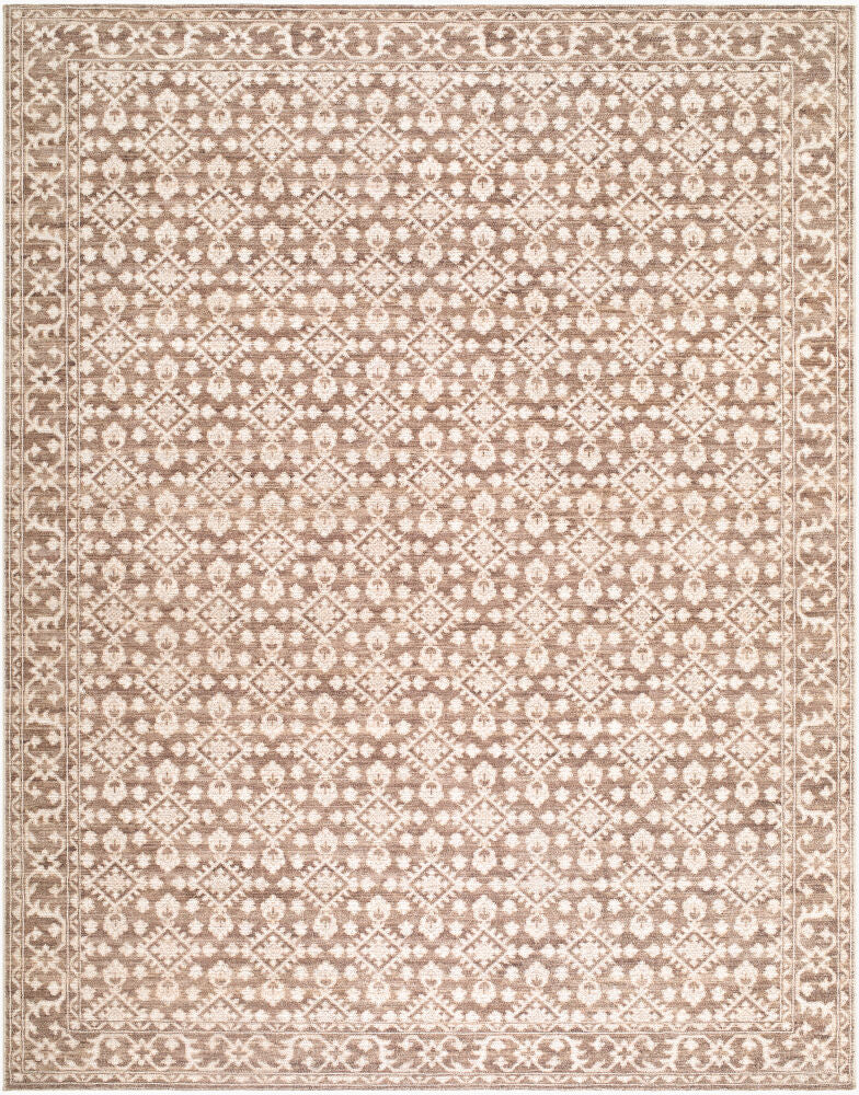 Aram Machine Woven Rug — Dark Brown/Medium Brown