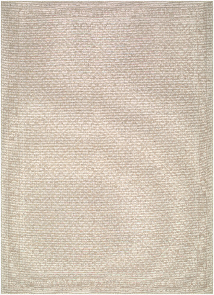 Maan Machine Woven Rug — Mustard/Oatmeal