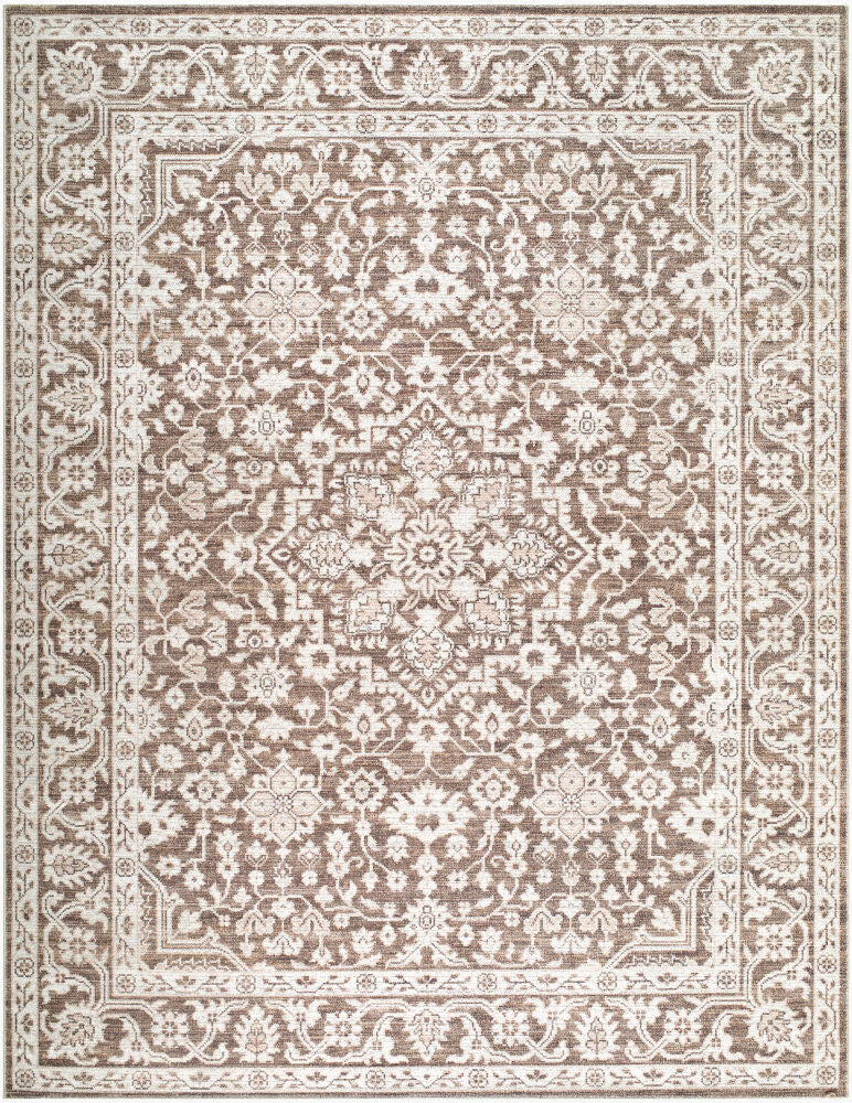 Maan Machine Woven Rug — Dark Brown/Medium Brown