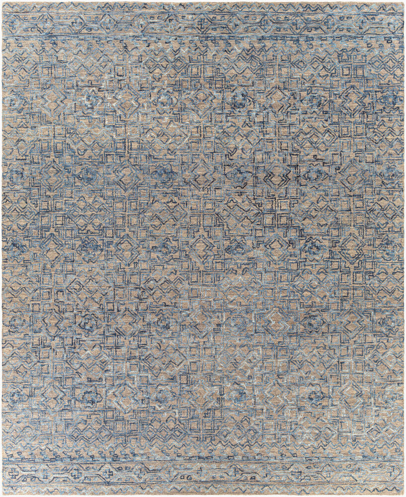 Newcastle Handmade Rug — Blue/Dark Blue