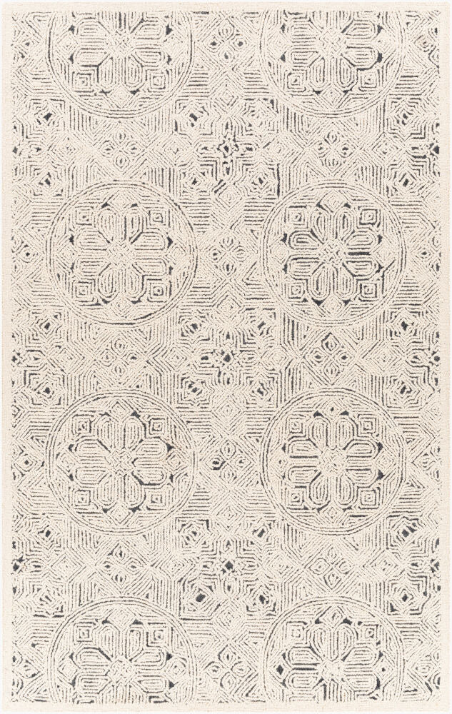 Newcastle Handmade Rug — Charcoal/Cream