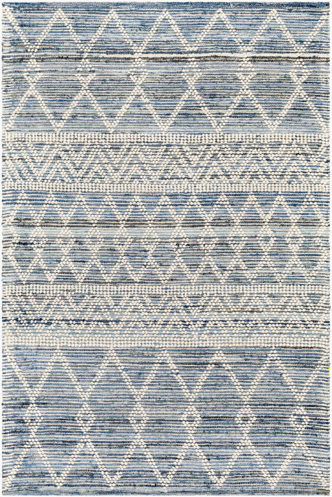 Nadine Handmade Rug — Dark Blue/Ivory