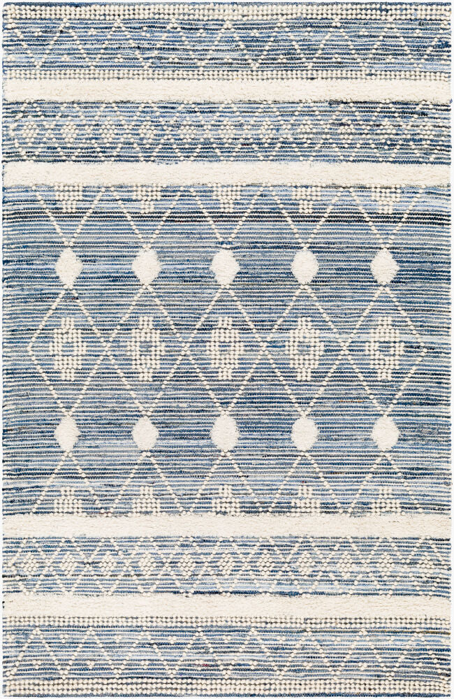 Nadine Handmade Rug — Blue/Ivory