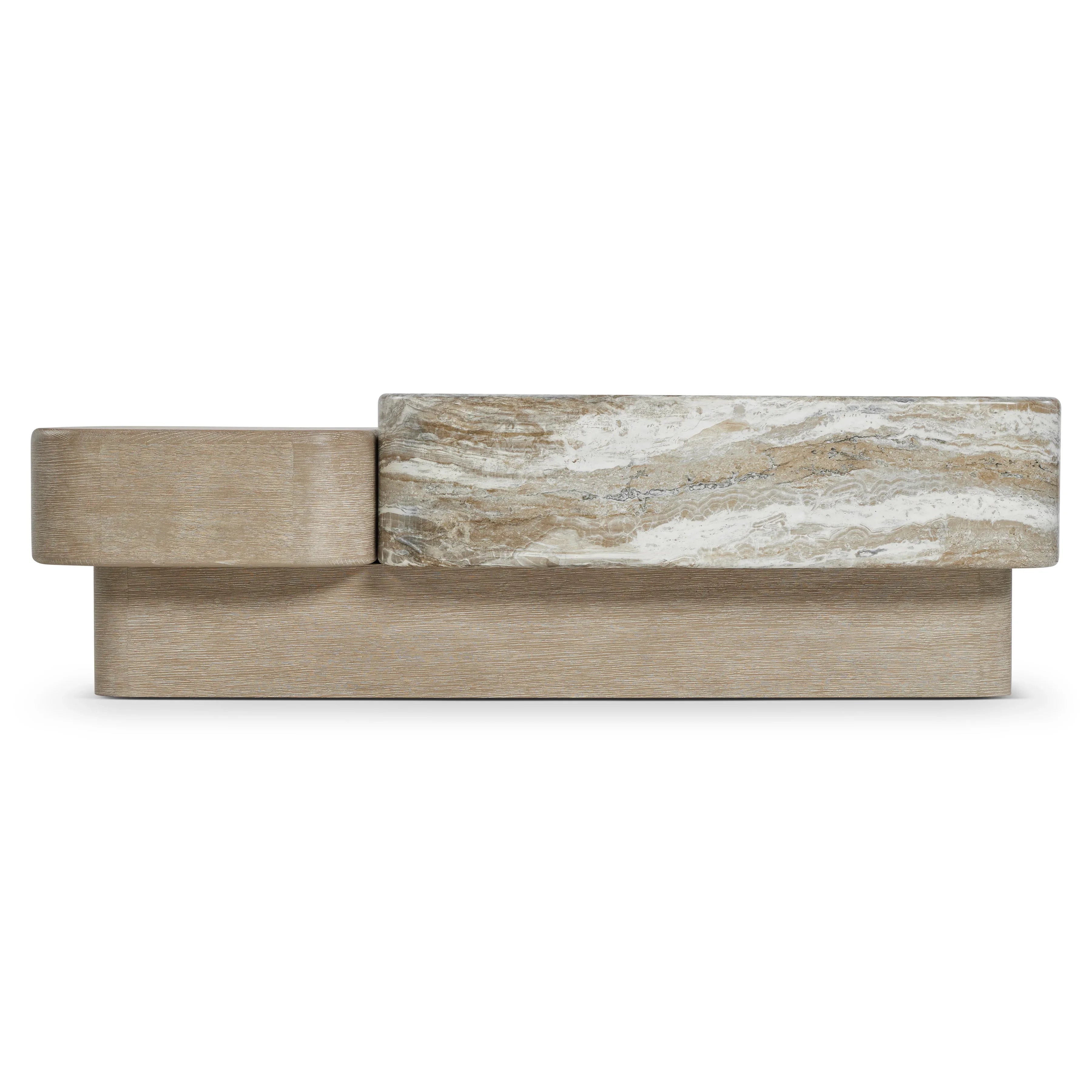 Bernhardt Arcadia Cocktail Table — Faux Stone Meets Cerused Clay Bernhardt Coffee Table