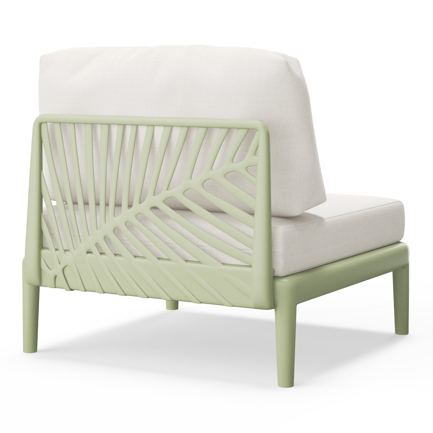 Polyform Deep Seating Armless Chair with Cushions Seahawk Designs Patio Chairs