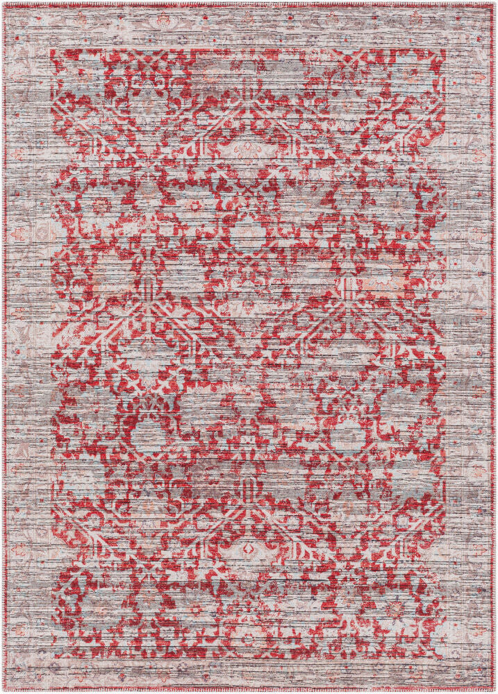 Nolita Machine Woven Rug — Black/Dusty Pink