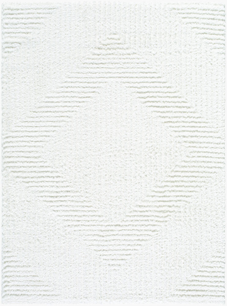 Nomadic Machine Woven Rug — Cream/White